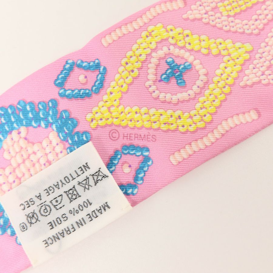 HERMES 絲質Twilly絲巾-5