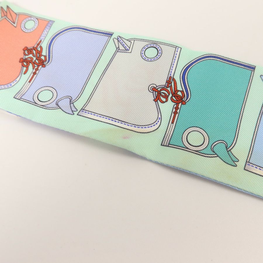 HERMES 絲質Twilly絲巾-9