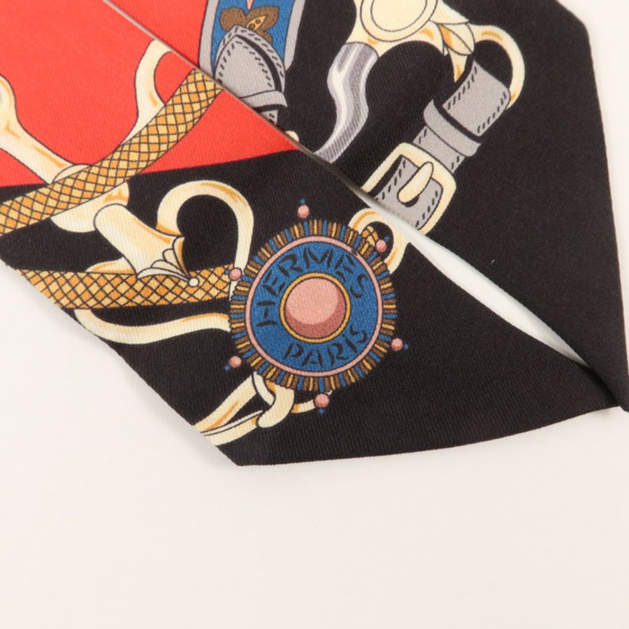 HERMES 絲質Twilly絲巾-4