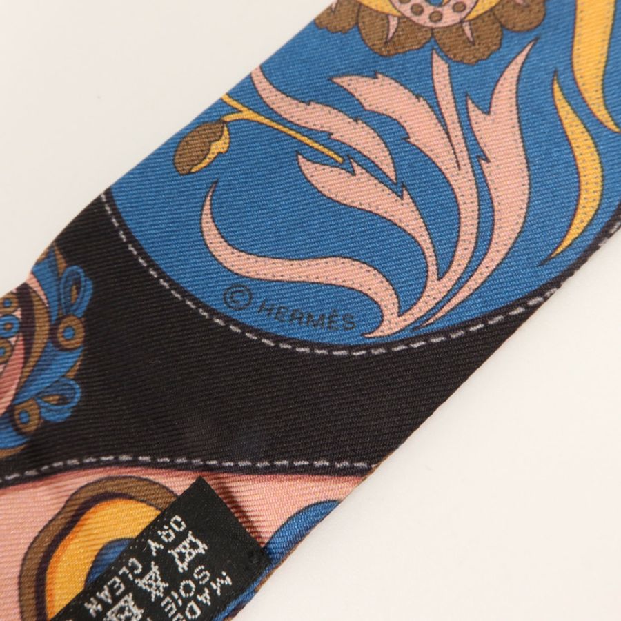 HERMES 絲質Twilly絲巾-5