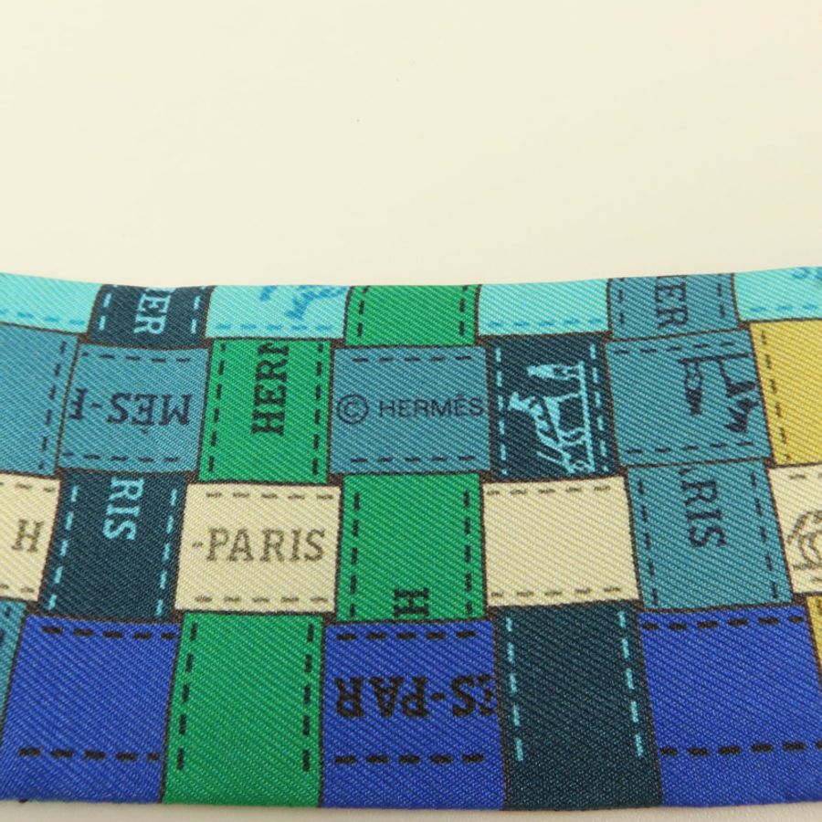 HERMES 絲質Twilly絲巾-5
