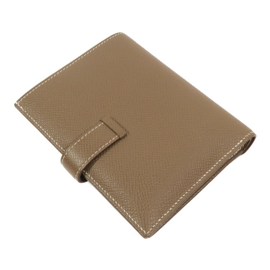 HERMES Epsom皮革Bearn Compact Wallet錢包Etoupe-5