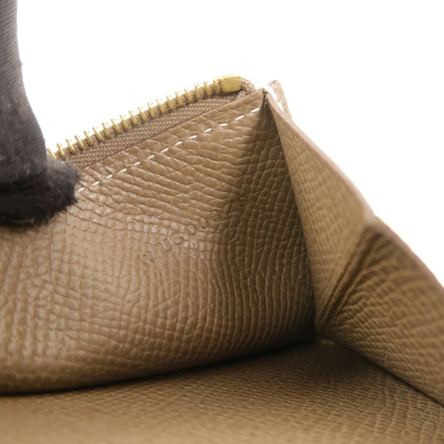 HERMES Epsom皮革Bearn Compact Wallet錢包Etoupe-11