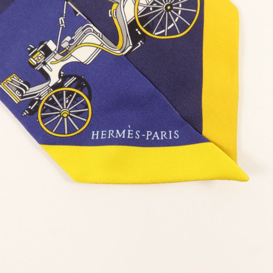 HERMES 絲質Twilly絲巾-4