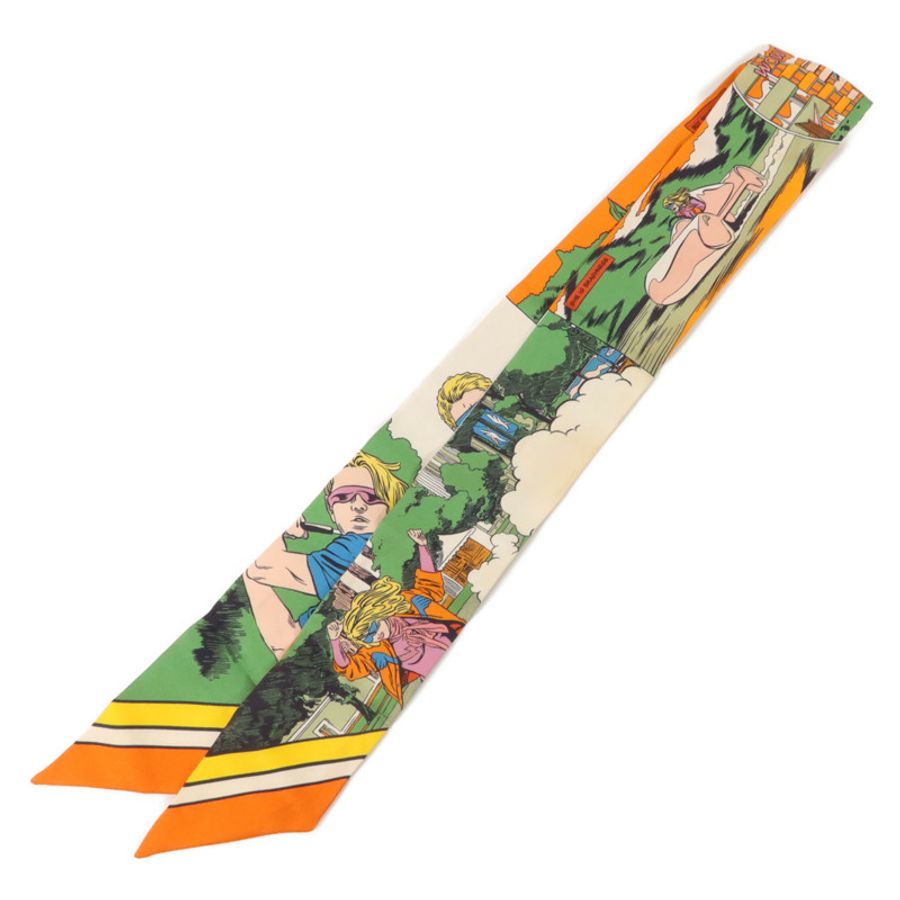 HERMES 絲質Twilly絲巾-1