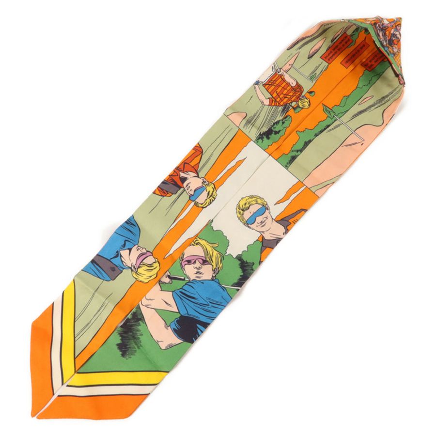 HERMES 絲質Twilly絲巾-2