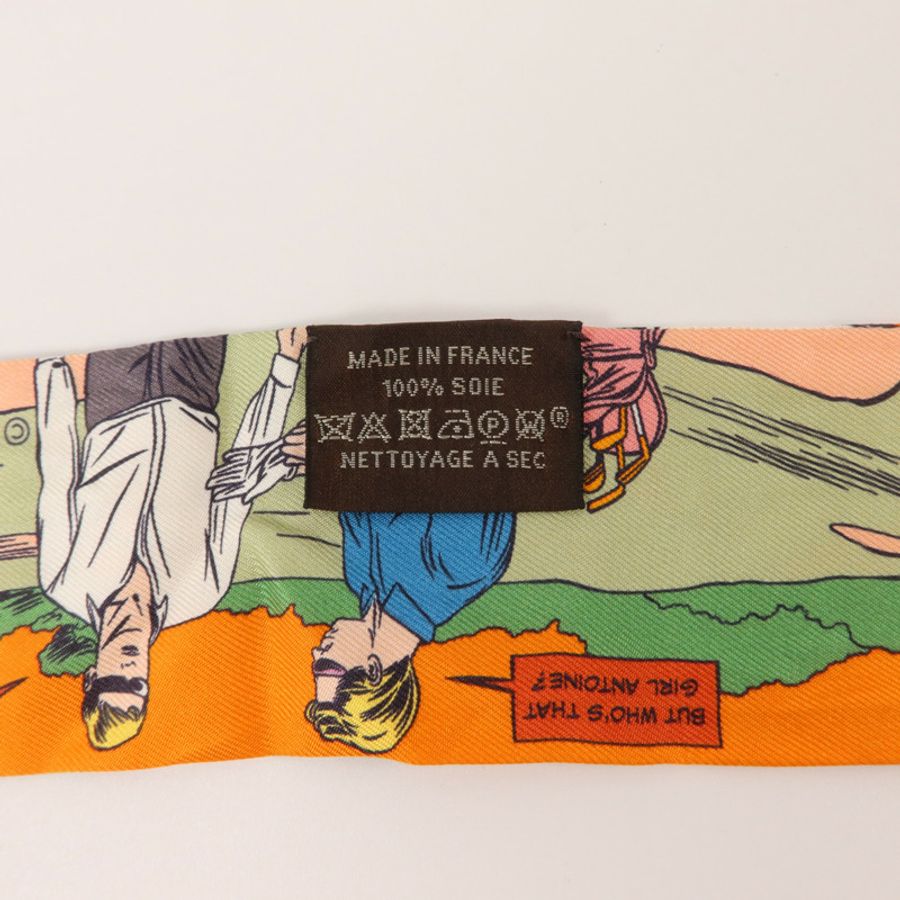 HERMES 絲質Twilly絲巾-6