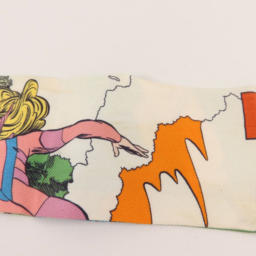 HERMES 絲質Twilly絲巾-9