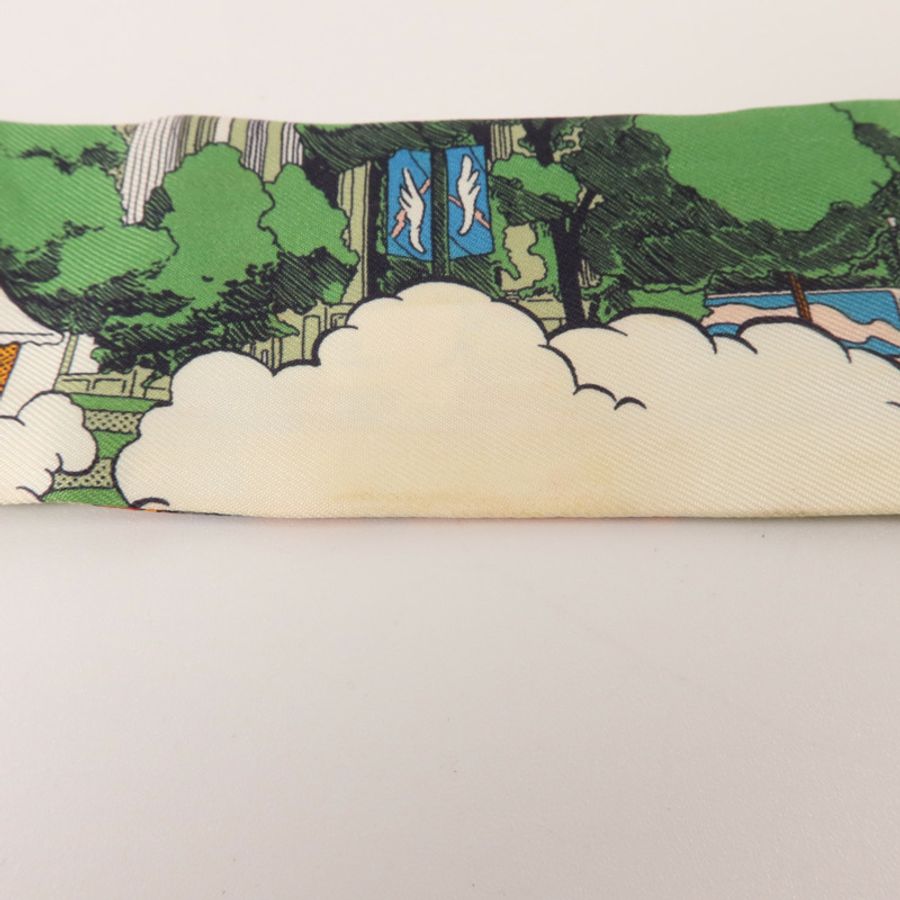 HERMES 絲質Twilly絲巾-10