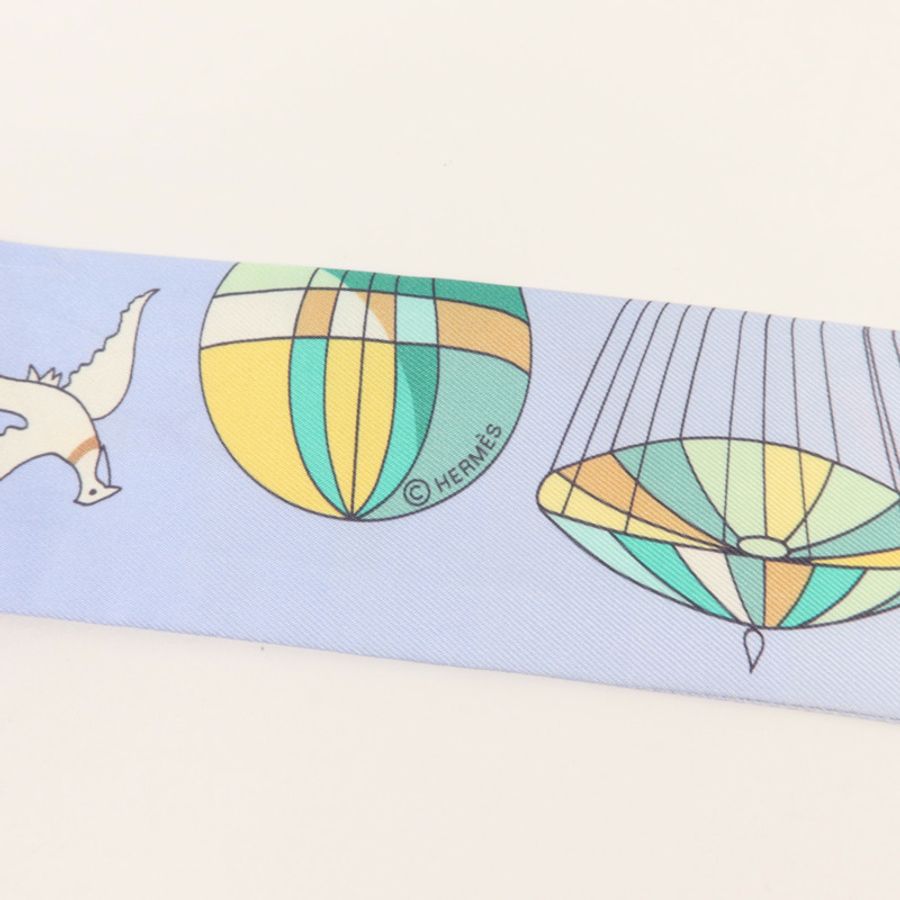 HERMES 絲質Twilly絲巾-5