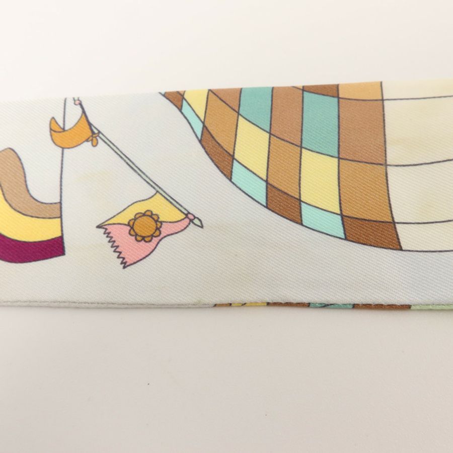 HERMES 絲質Twilly絲巾-9
