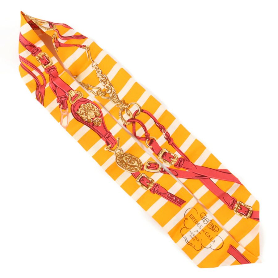 HERMES 絲質Twilly絲巾-3