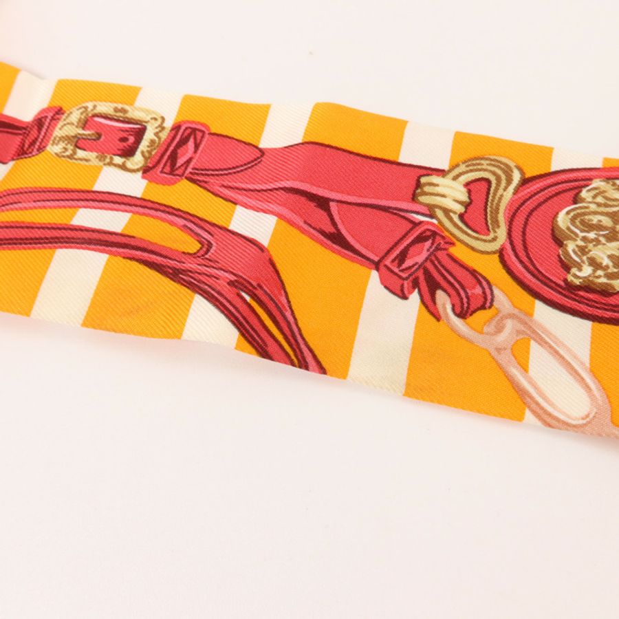 HERMES 絲質Twilly絲巾-7