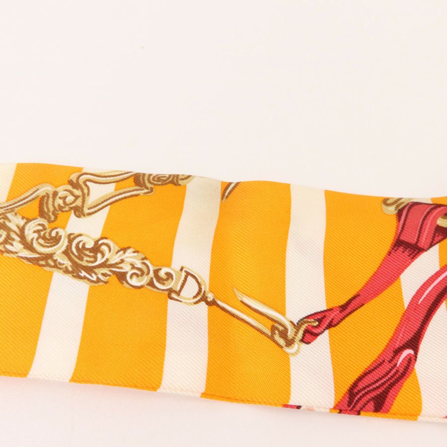 HERMES 絲質Twilly絲巾-10