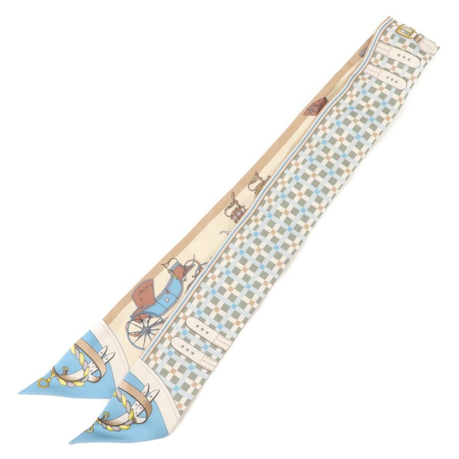 HERMES 絲質Twilly絲巾-1
