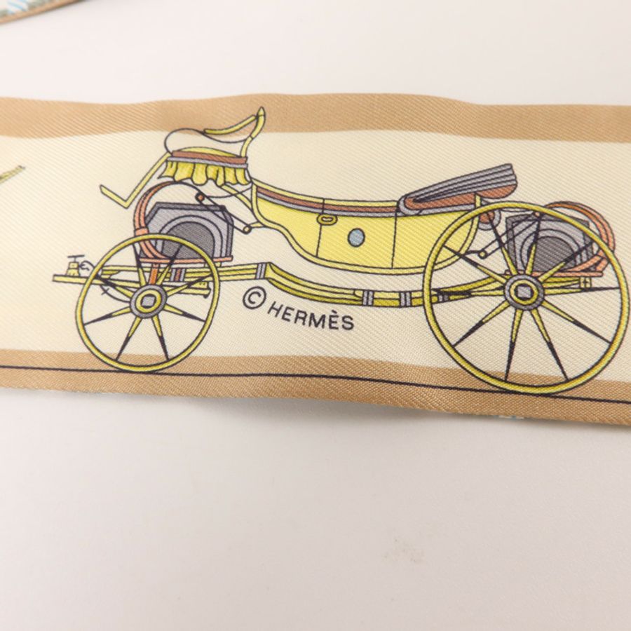 HERMES 絲質Twilly絲巾-5