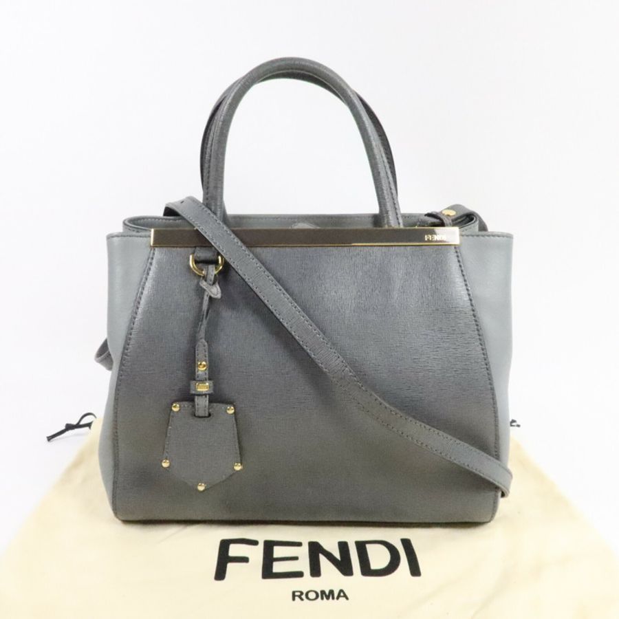FENDI 牛皮皮革2 Jours Bag Small手挽肩背兩用袋-8