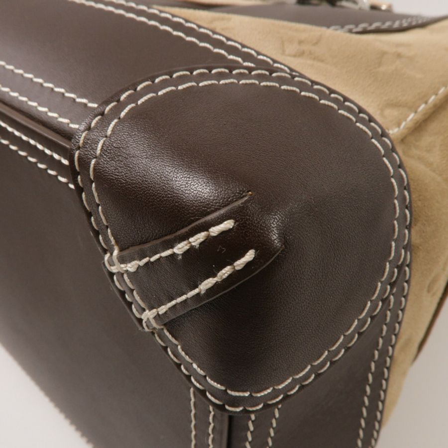 LOUIS VUITTON 麂皮皮革Steamer 40手挽肩背兩用袋-11