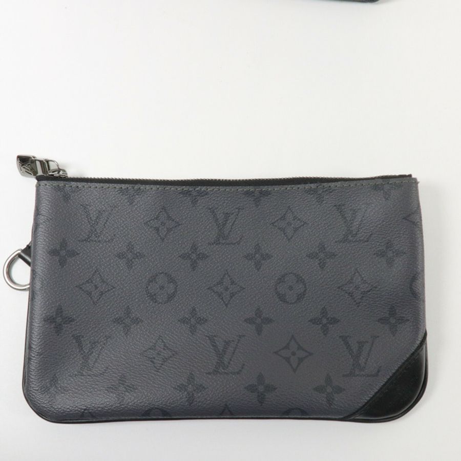 LOUIS VUITTON Monogram Eclipse Reverse Trio Messenger肩背袋-8