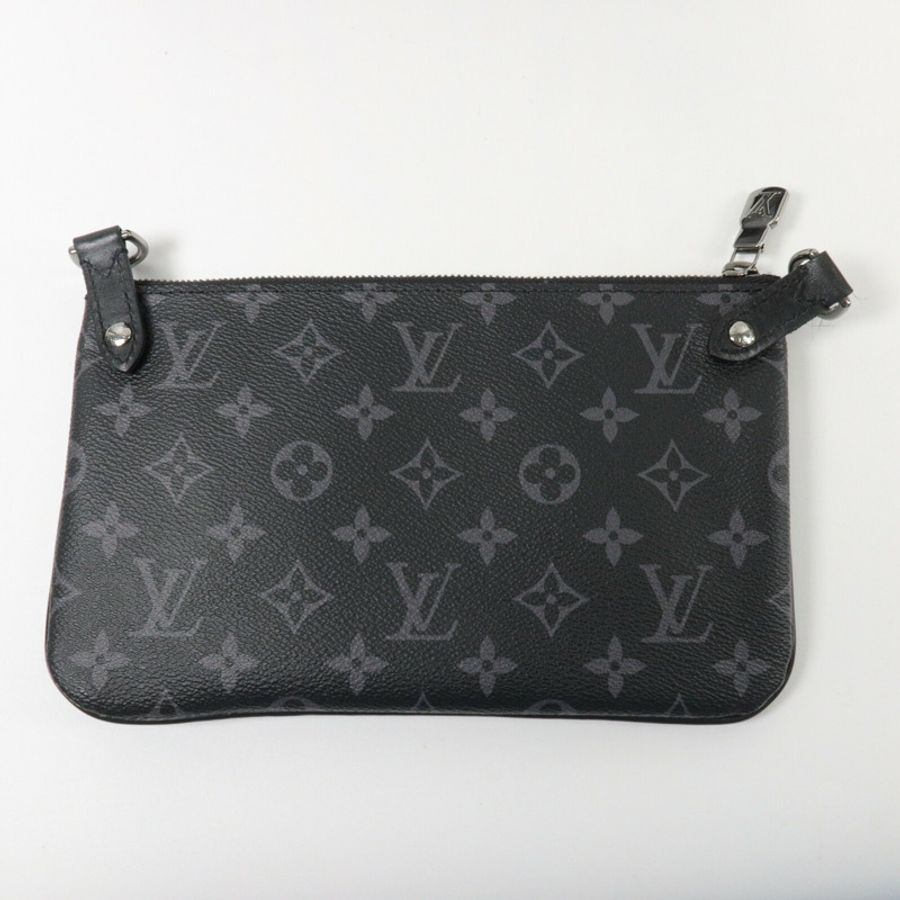 LOUIS VUITTON Monogram Eclipse Reverse Trio Messenger肩背袋-9