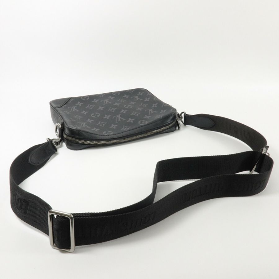LOUIS VUITTON Monogram Eclipse Reverse Trio Messenger肩背袋-10