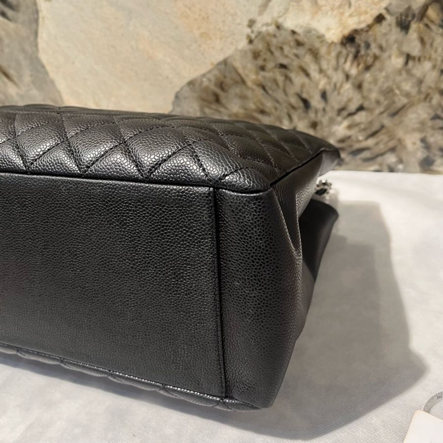 Chanel黑荔枝牛皮銀釦GST-6