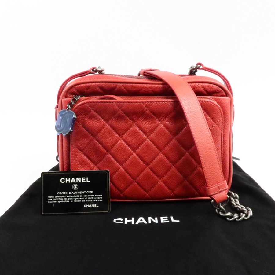 CHANEL 牛皮皮革Chain Shoulder Bag肩背袋-9