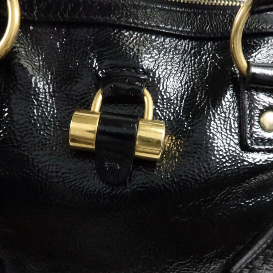 YVES SAINT LAURENT 漆皮皮革Muse Bag手挽袋-6