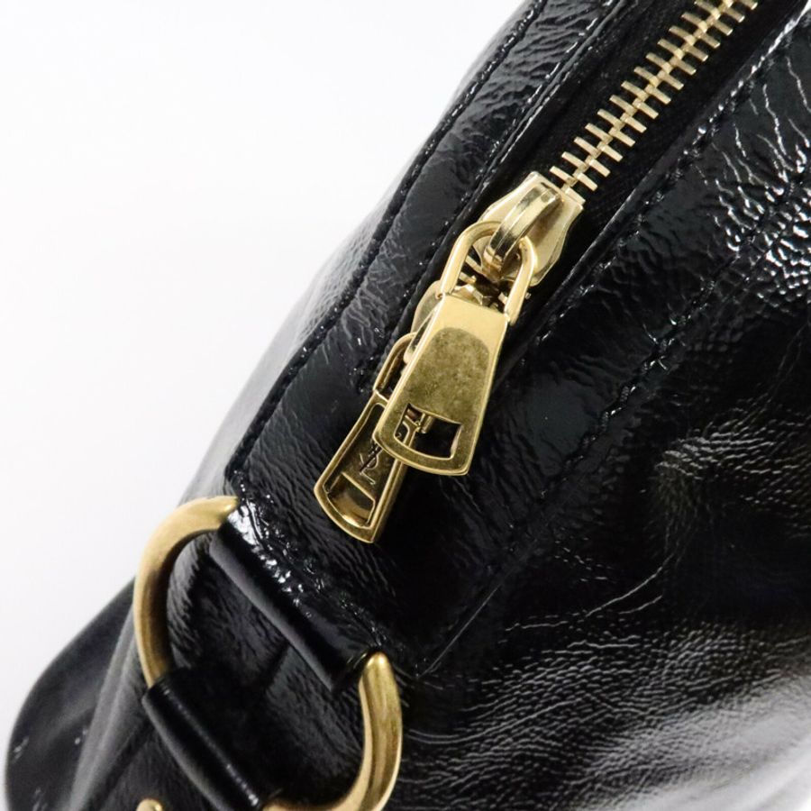 YVES SAINT LAURENT 漆皮皮革Muse Bag手挽袋-14