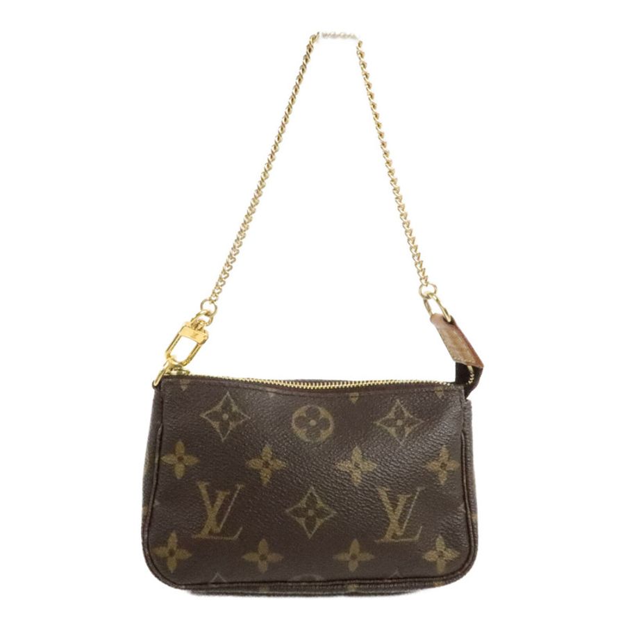 LOUIS VUITTON Monogram Mini Pochette Accessoires金扣手挽袋-1