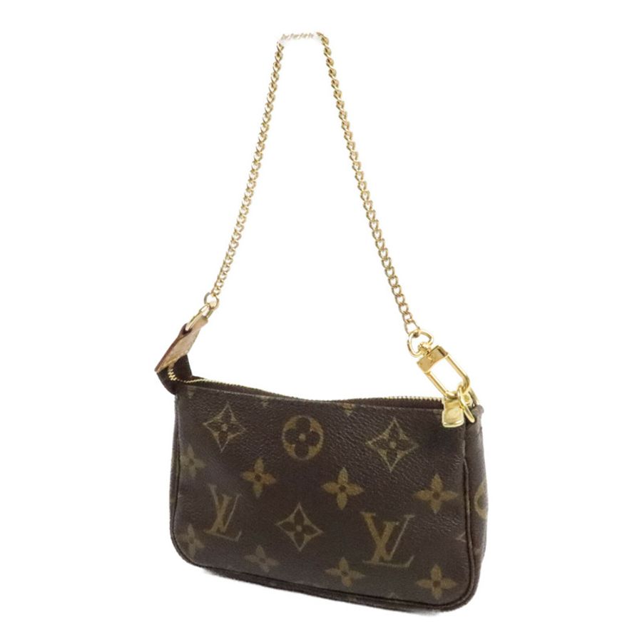 LOUIS VUITTON Monogram Mini Pochette Accessoires金扣手挽袋-2