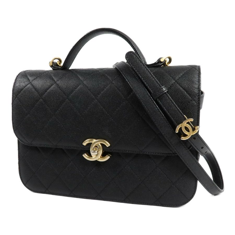 CHANEL 牛皮皮革Carry Bag手挽肩背兩用袋-2