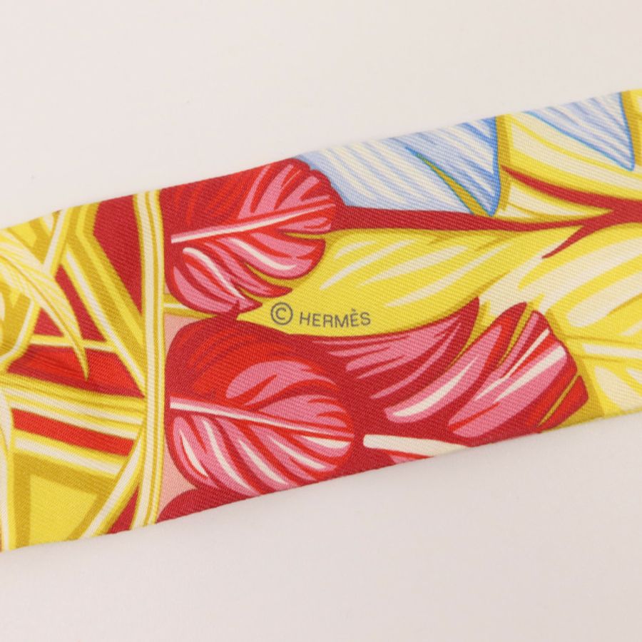 HERMES 絲質Twilly絲巾-5