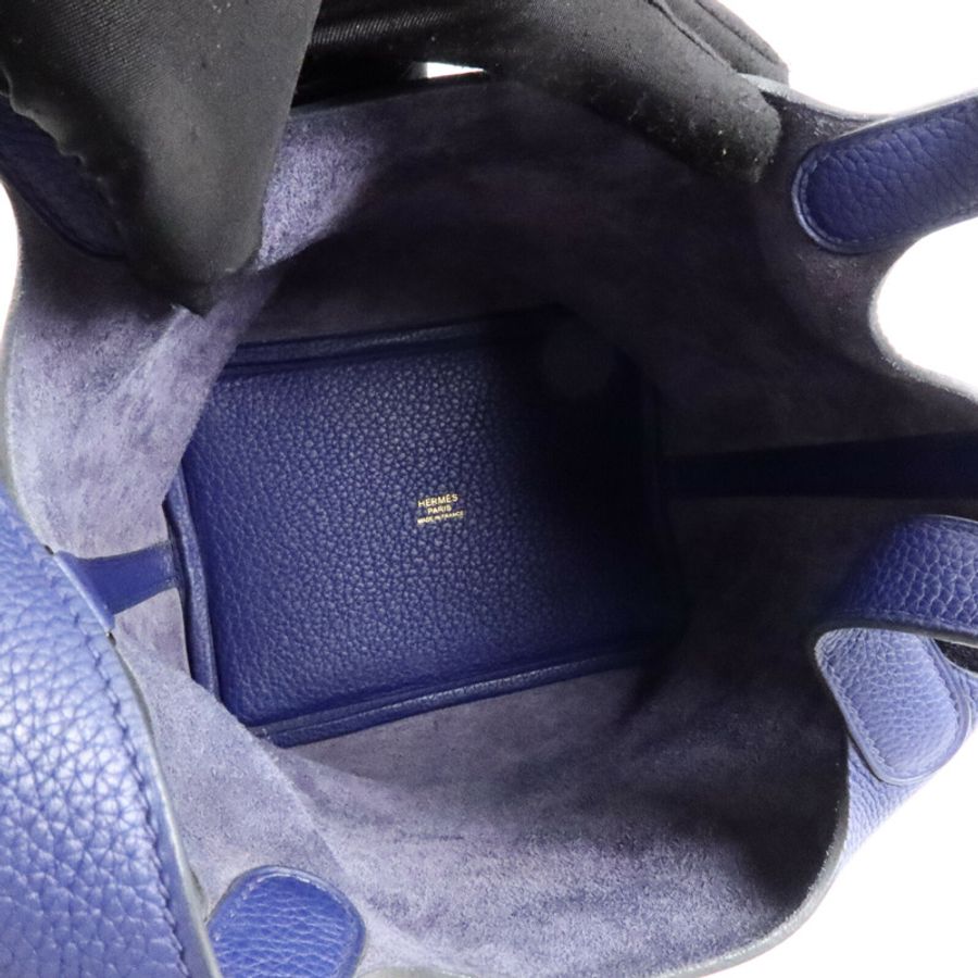 HERMES Clemence Picotin PM手挽袋Deep Bleu-4