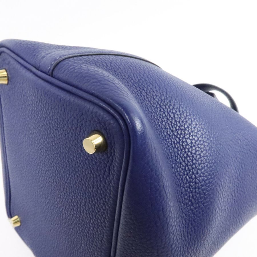 HERMES Clemence Picotin PM手挽袋Deep Bleu-9
