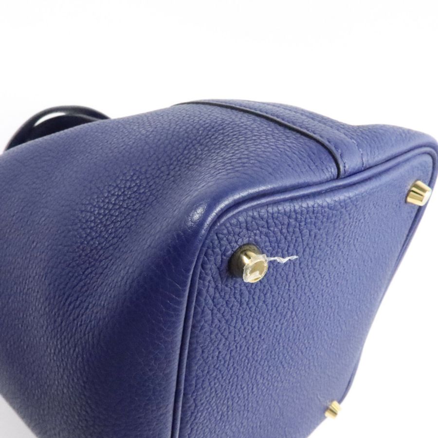 HERMES Clemence Picotin PM手挽袋Deep Bleu-10