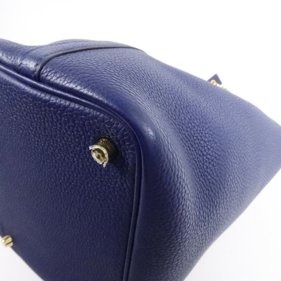 HERMES Clemence Picotin PM手挽袋Deep Bleu-11