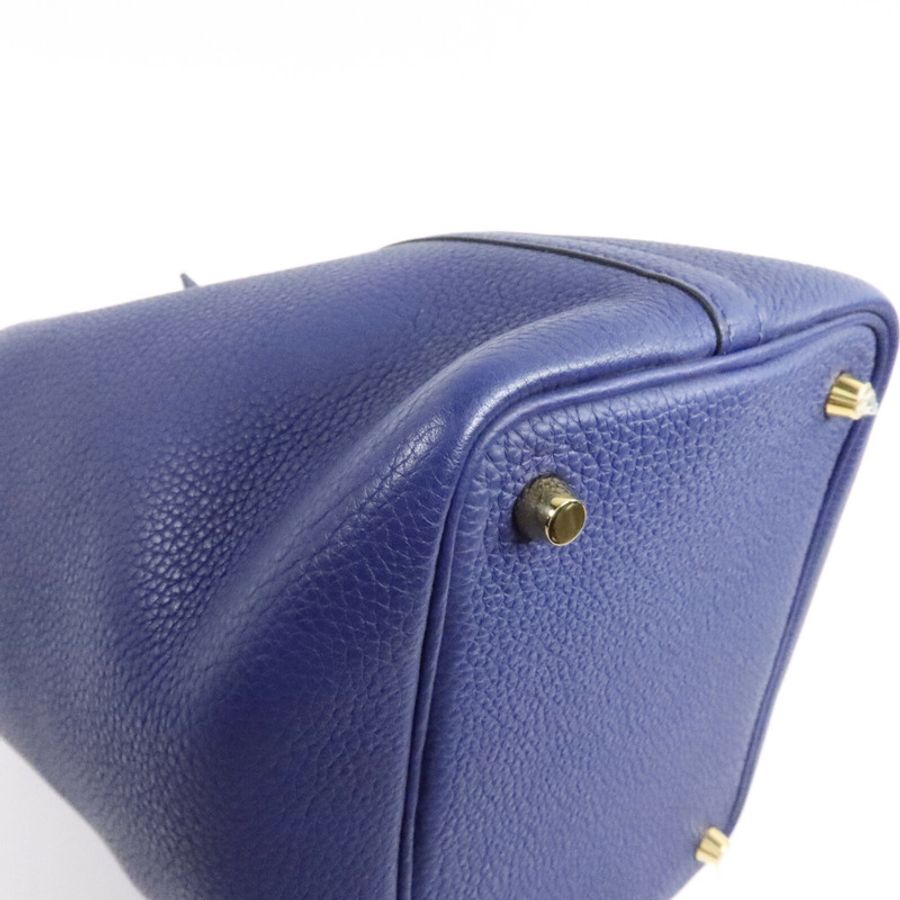 HERMES Clemence Picotin PM手挽袋Deep Bleu-12