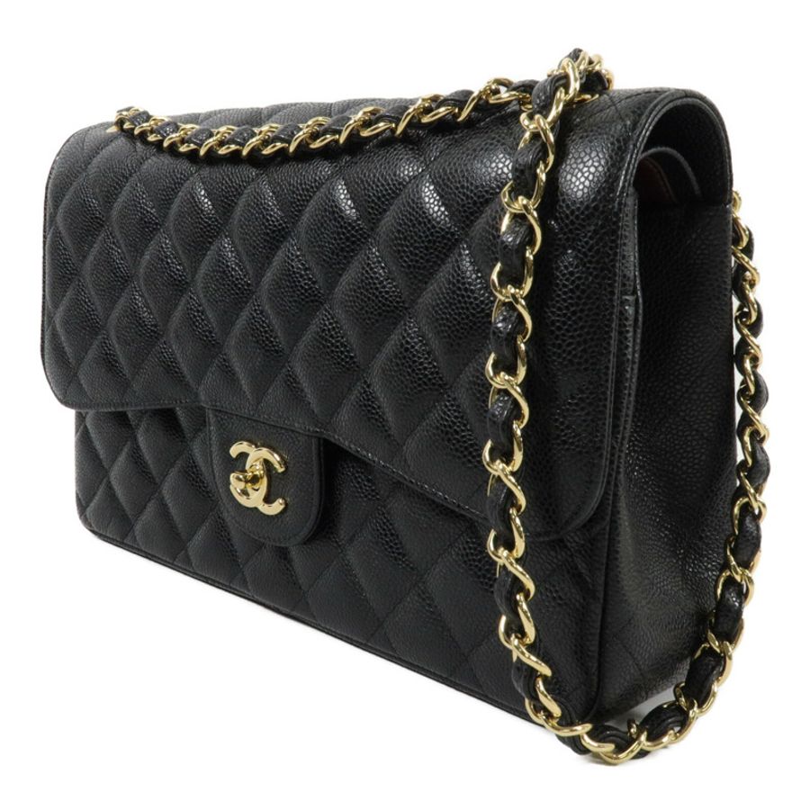 CHANEL 牛皮皮革Large Classic鏈帶肩背袋-2