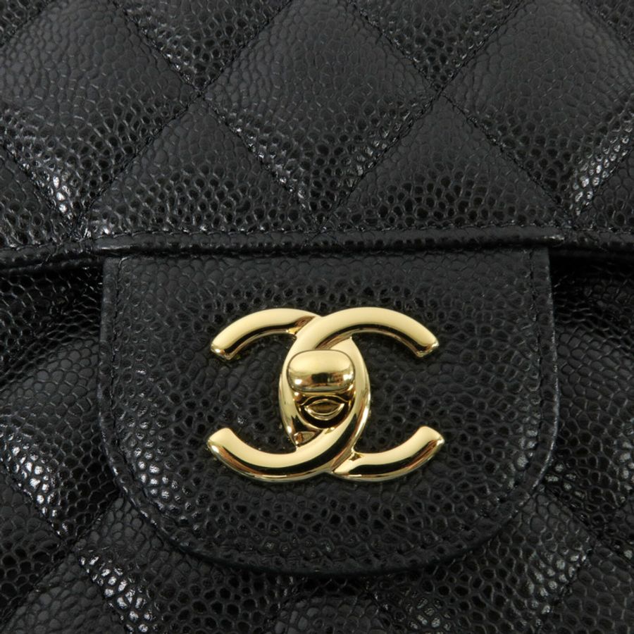 CHANEL 牛皮皮革Large Classic鏈帶肩背袋-6