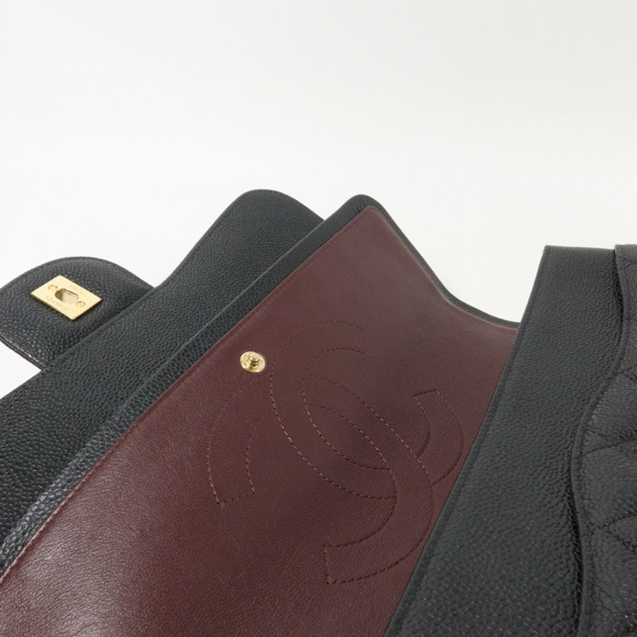 CHANEL 牛皮皮革Large Classic鏈帶肩背袋-9