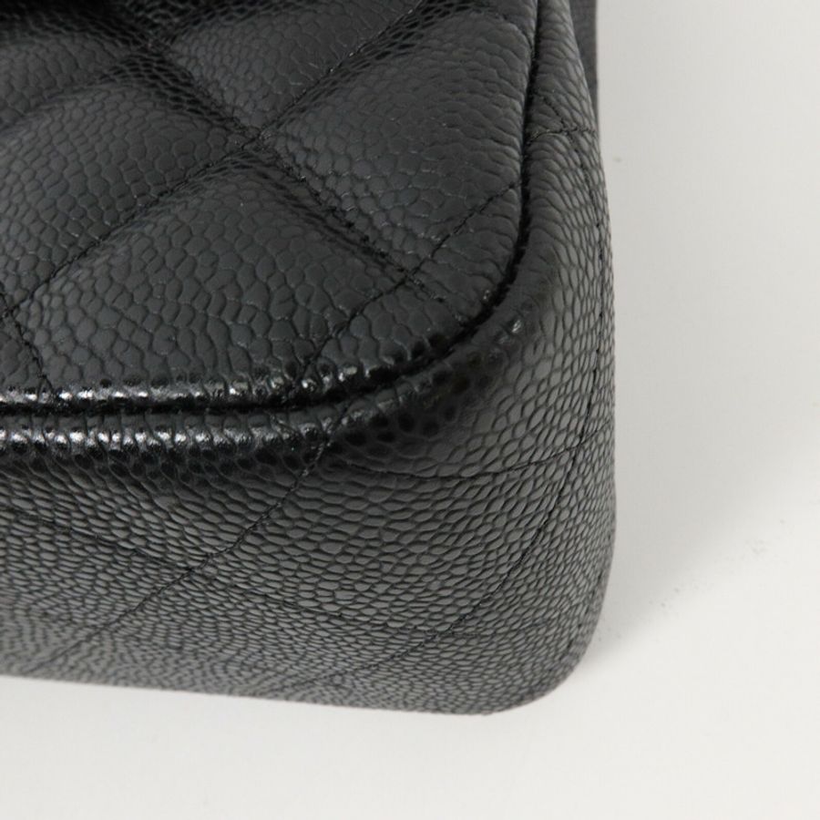CHANEL 牛皮皮革Large Classic鏈帶肩背袋-13