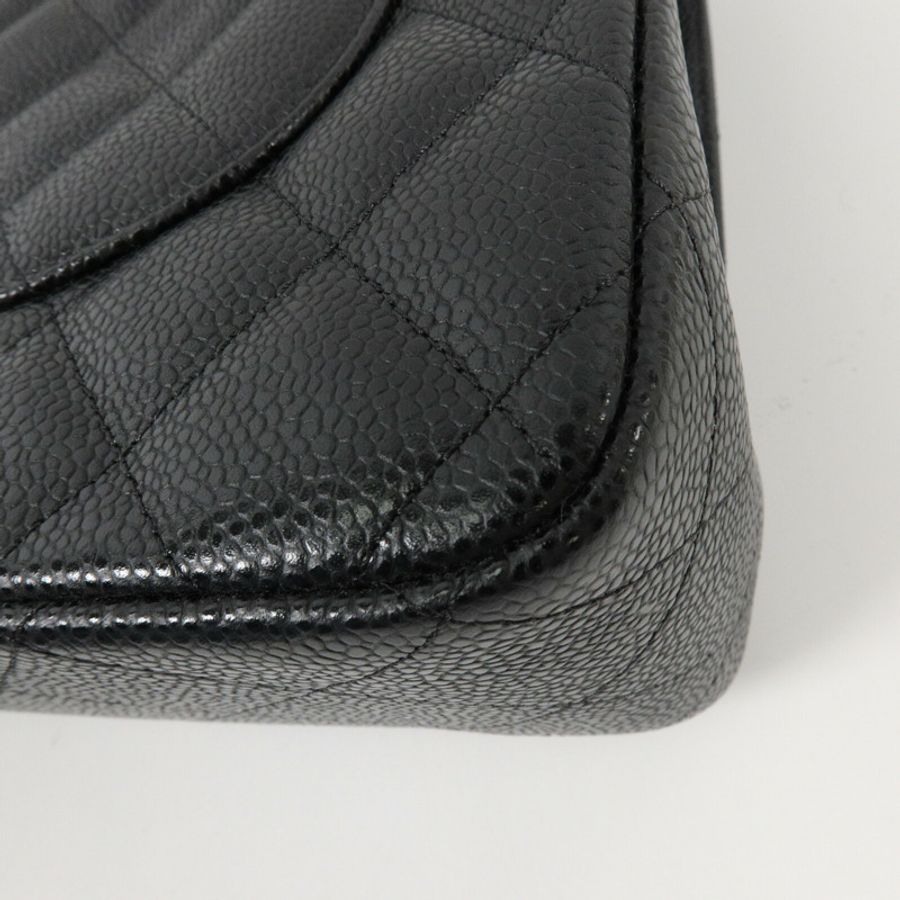 CHANEL 牛皮皮革Large Classic鏈帶肩背袋-15