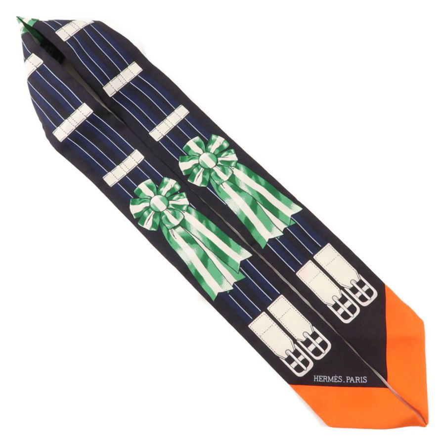 HERMES 絲質Twilly絲巾-3