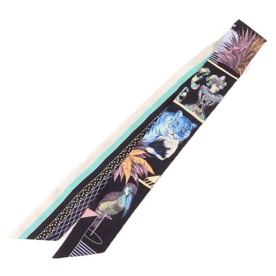 HERMES 絲質Twilly絲巾-1