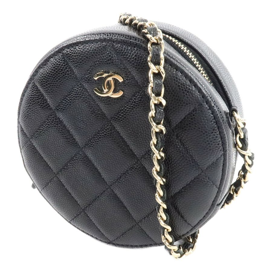 CHANEL 牛皮皮革Round Clutch With Chain肩背袋-2