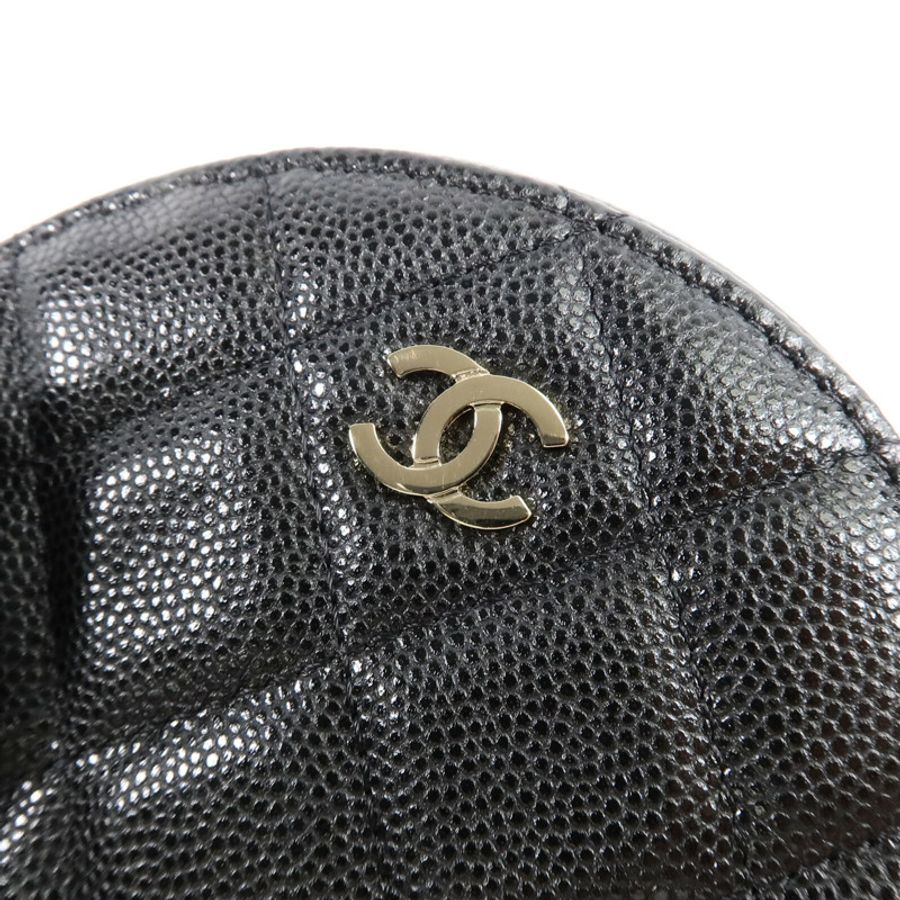 CHANEL 牛皮皮革Round Clutch With Chain肩背袋-6