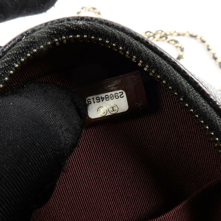 CHANEL 牛皮皮革Round Clutch With Chain肩背袋-7