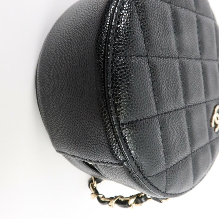 CHANEL 牛皮皮革Round Clutch With Chain肩背袋-10