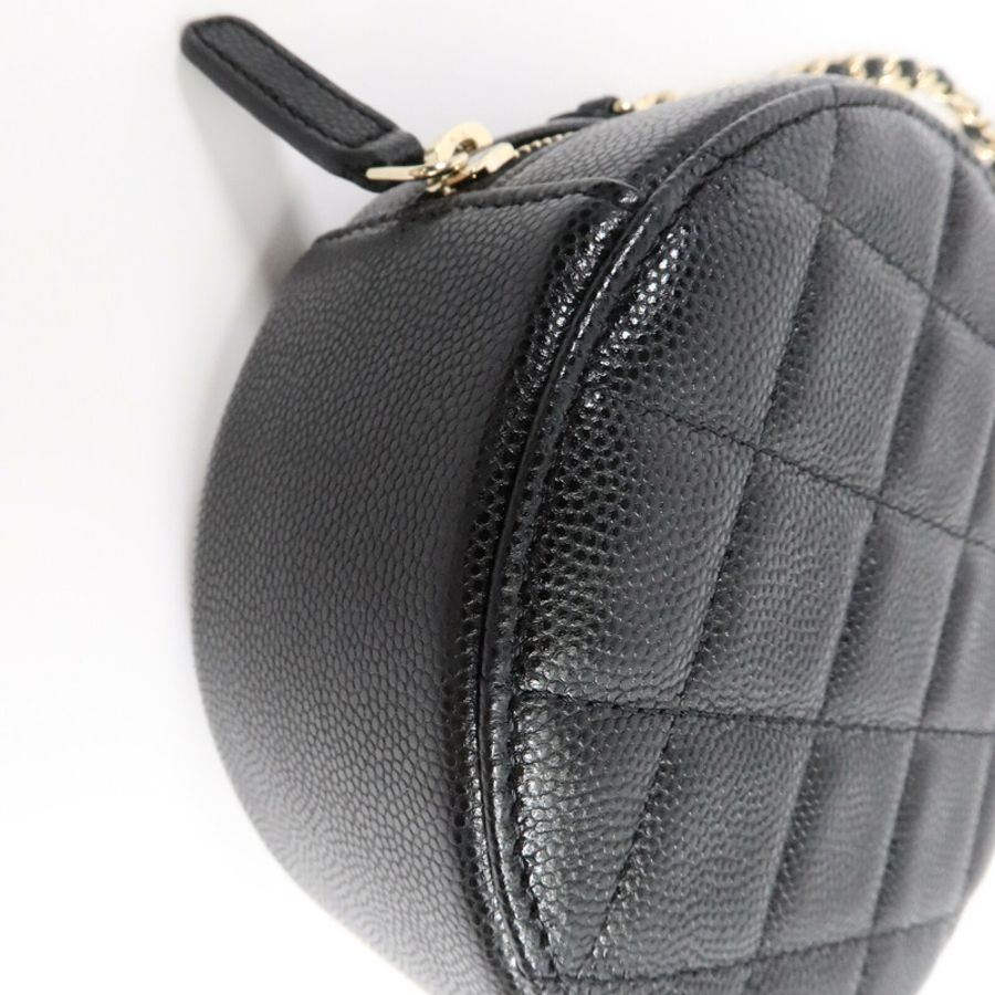 CHANEL 牛皮皮革Round Clutch With Chain肩背袋-11